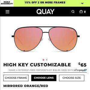 High key mini customizable red mirror